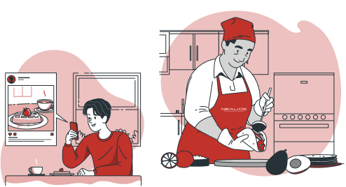 Tiffin Service Illustration